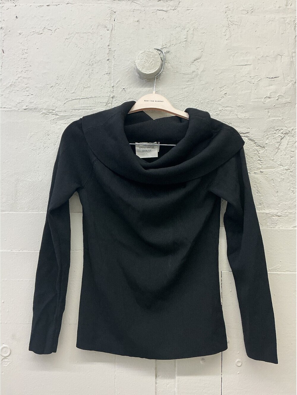 Hyacinth House Black Long Sleeve Cowl Neck Pullover Sweater
